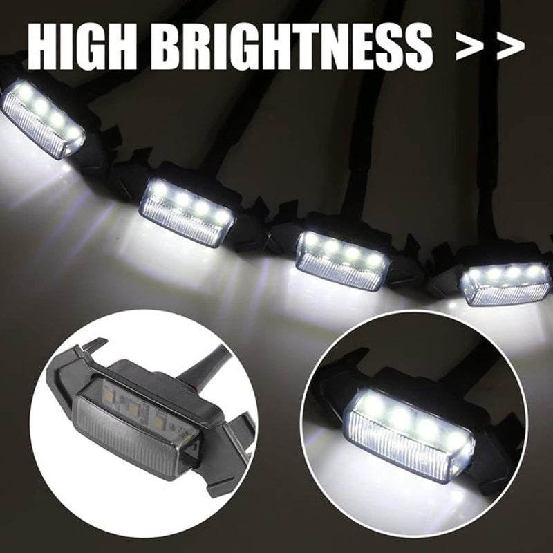 mingjue LED Grill Lights for 2016-2022 Aftermarket Toyota Tacoma TRD PRO Grille with Harness & Fuse(White light with black housing) - Image 2